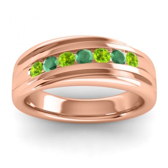 Men's Designer Tilted Channel 8mm Band