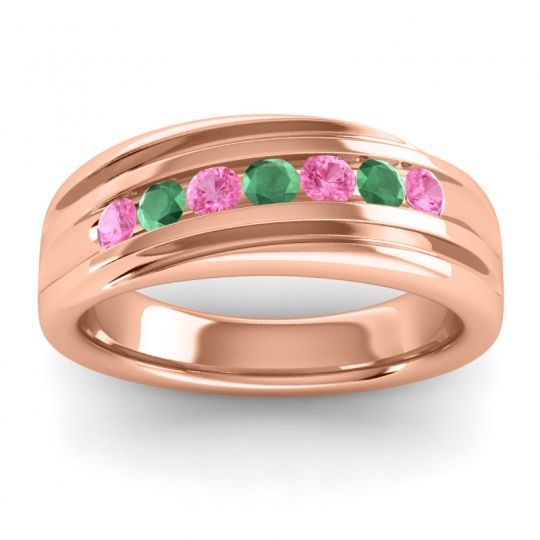 Men's Designer Tilted Channel 8mm Band