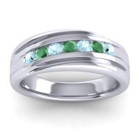 Men's Designer Tilted Channel 8mm Band