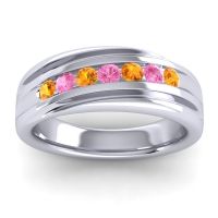 Men's Designer Tilted Channel 8mm Band