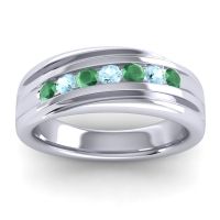 Men's Designer Tilted Channel 8mm Band