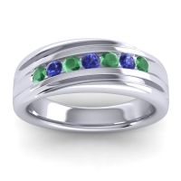 Men's Designer Tilted Channel 8mm Band