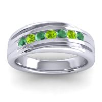 Men's Designer Tilted Channel 8mm Band