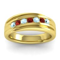 Men's Designer Tilted Channel 8mm Band