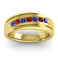 Men's Designer Tilted Channel 8mm Band