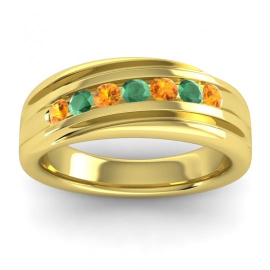 Men's Designer Tilted Channel 8mm Band