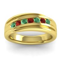 Men's Designer Tilted Channel 8mm Band