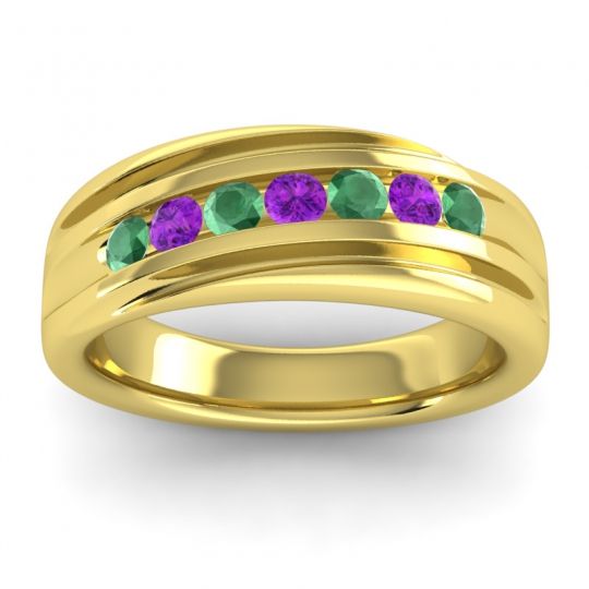 Men's Designer Tilted Channel 8mm Band
