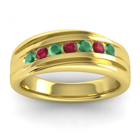 Men's Designer Tilted Channel 8mm Band