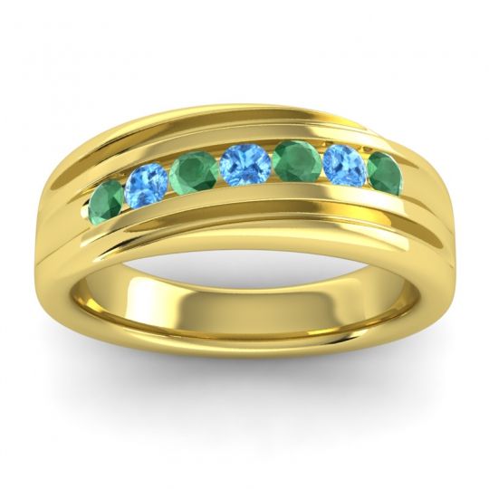 Men's Designer Tilted Channel 8mm Band