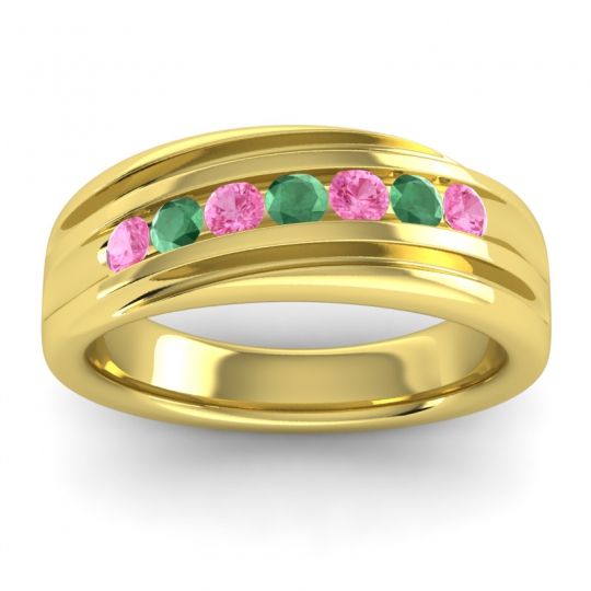 Men's Designer Tilted Channel 8mm Band