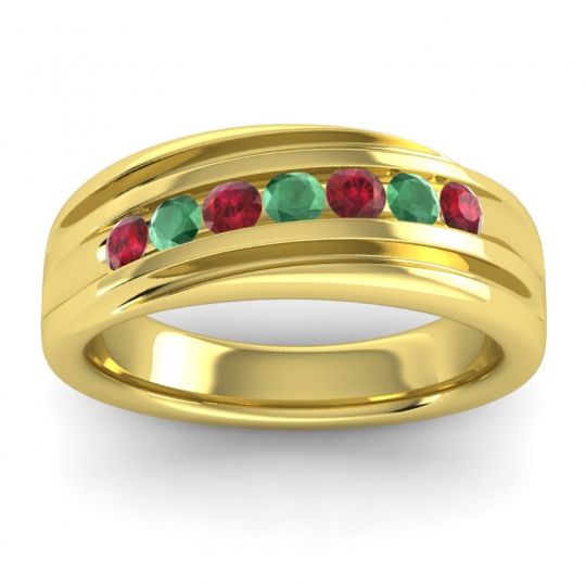 Men's Designer Tilted Channel 8mm Band