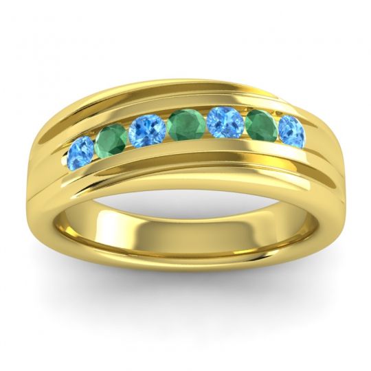 Men's Designer Tilted Channel 8mm Band