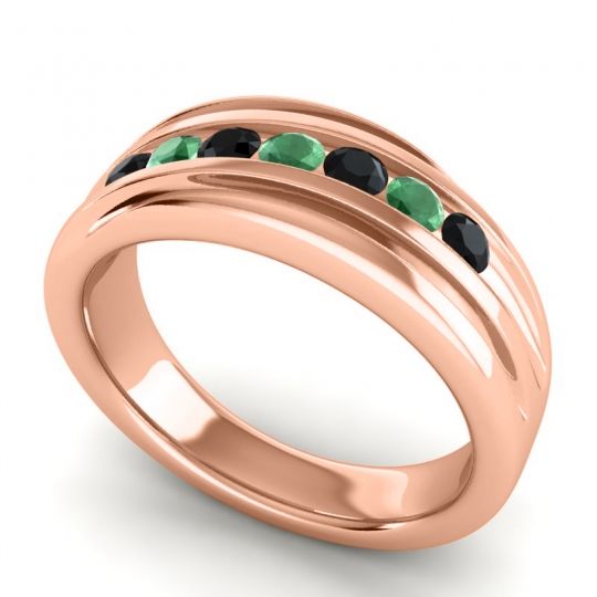 Men's Designer Tilted Channel 8mm Band