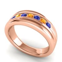Men's Designer Tilted Channel 8mm Band