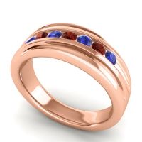 Men's Designer Tilted Channel 8mm Band