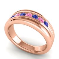 Men's Designer Tilted Channel 8mm Band