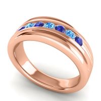 Men's Designer Tilted Channel 8mm Band