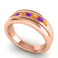 Men's Designer Tilted Channel 8mm Band