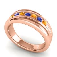 Men's Designer Tilted Channel 8mm Band