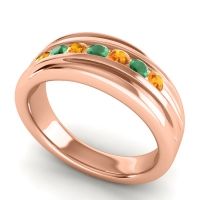 Men's Designer Tilted Channel 8mm Band