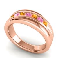 Men's Designer Tilted Channel 8mm Band