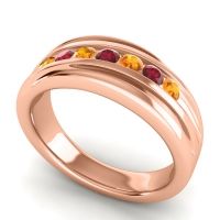 Men's Designer Tilted Channel 8mm Band
