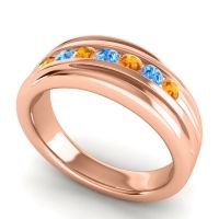 Men's Designer Tilted Channel 8mm Band