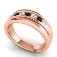 Men's Designer Tilted Channel 8mm Band