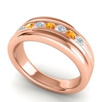 Men's Designer Tilted Channel 8mm Band