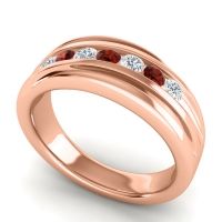 Men's Designer Tilted Channel 8mm Band