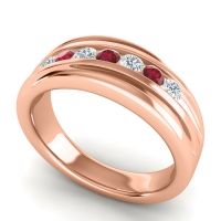 Men's Designer Tilted Channel 8mm Band
