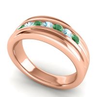 Men's Designer Tilted Channel 8mm Band