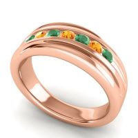 Men's Designer Tilted Channel 8mm Band