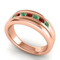 Men's Designer Tilted Channel 8mm Band