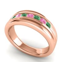Men's Designer Tilted Channel 8mm Band