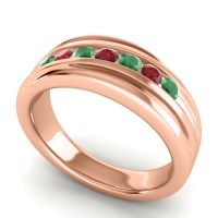 Men's Designer Tilted Channel 8mm Band