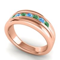 Men's Designer Tilted Channel 8mm Band