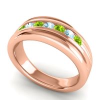 Men's Designer Tilted Channel 8mm Band
