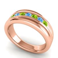 Men's Designer Tilted Channel 8mm Band