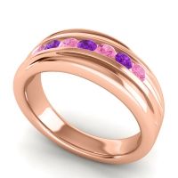 Men's Designer Tilted Channel 8mm Band
