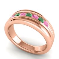 Men's Designer Tilted Channel 8mm Band