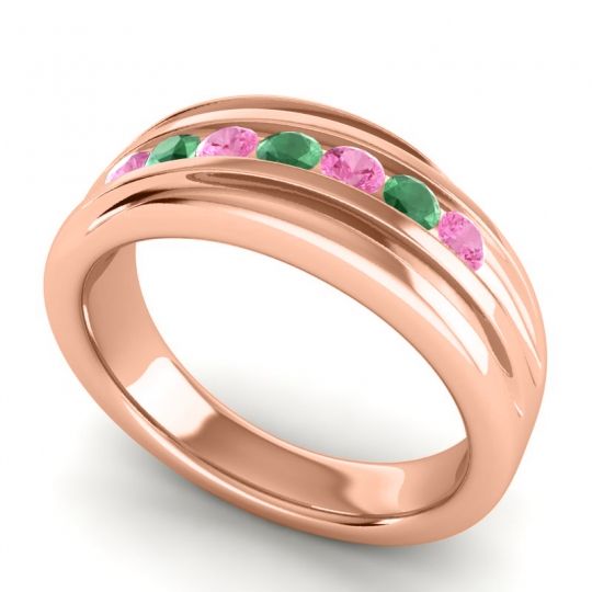 Men's Designer Tilted Channel 8mm Band