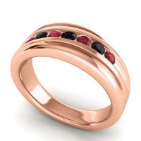 Men's Designer Tilted Channel 8mm Band