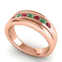 Men's Designer Tilted Channel 8mm Band