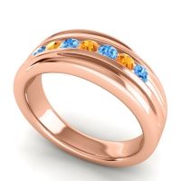 Men's Designer Tilted Channel 8mm Band