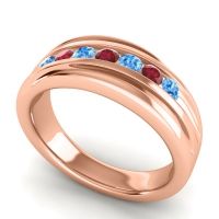 Men's Designer Tilted Channel 8mm Band