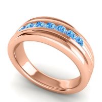 Men's Designer Tilted Channel 8mm Band