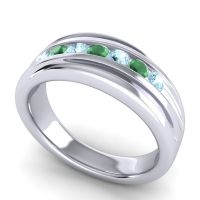 Men's Designer Tilted Channel 8mm Band