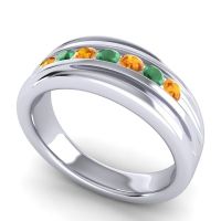 Men's Designer Tilted Channel 8mm Band